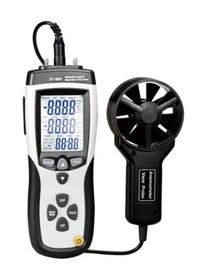 CEM DT-8893 CFM/CMM Thermo-Anemometer with Built-in Non-contact IR Thermometer K