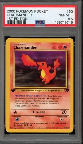 Pokemon Charmander Team Rocket 1st Edition #50 PSA 8.5