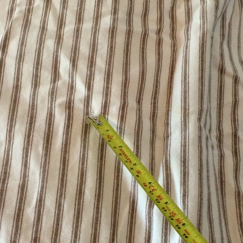 LL Bean Duvet Cover Queen Flannel Cotton Stripes Boho Neutral Rustic Chic Cozy - Picture 6 of 10