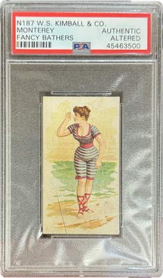 1889 N187 Kimball Fancy Bathers MONTEREY PSA AUTHENTIC ALTERED