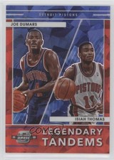 2021 Contenders Optic Red Cracked Ice Prizm Joe Dumars Isiah Thomas #16 HOF 17tq