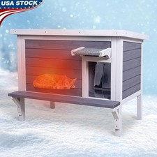 Insulated Outdoor Cat Shelter Weatherproof Multiple Feral Strays Cozy Refuge New