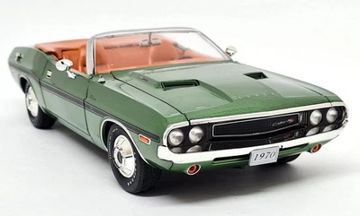 Greenlight 1/18 - Dodge Challenger R/T Convertible 1970 Green Diecast Model Car - Photo 1/4