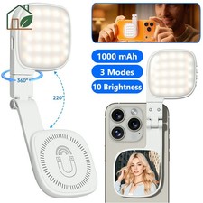 1/2PCS 360 Magnetic Selfie Light w/ Mirror 3 Modes Ring Lights for Video Makeup