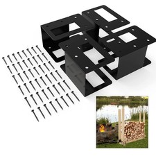 4 supports de rangement pour b?ches de bois de chauffage support r??glable en a