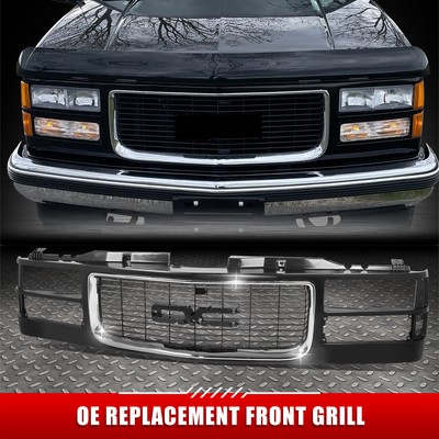 For 94-99 GMC C1500 Suburban OE Style Chrome Front Grille w