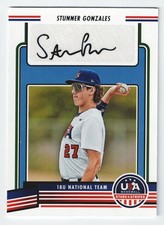 2023 Panini USA Stars & Stripes Stunner Gonzales Rookie RC Autograph #18U2-SG