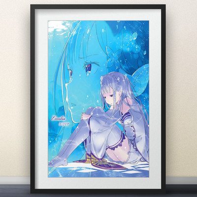 Re: Zero Emilia Illustration - 11x17'' Poster - Anime Manga gift rem ram
