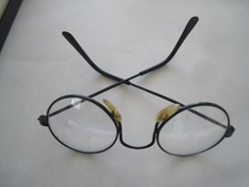 Antique Spectacle Glasses Round Black Metal Frame