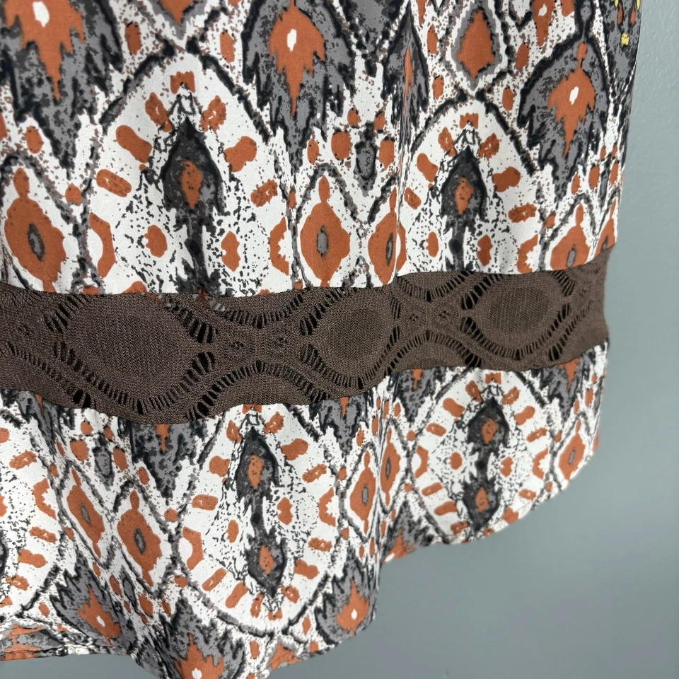 Charming Charlie женщин коричневый Y2K богемное кружево панели Топ - размер большой - земля тон - Изображение 3 из 4