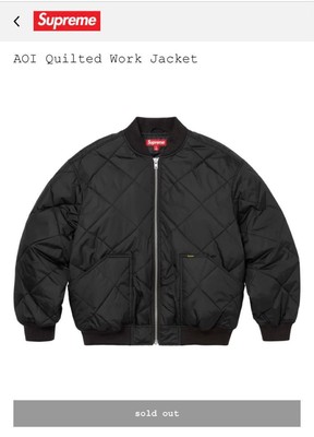 Supreme 24F W AOI Quilted Work Jacket Black M Aoi Aoi Industrial 