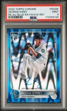 2022 Topps Chrome Rookie George Kirby #RAGK Auto  Blue Raywave Refractor PSA 9
