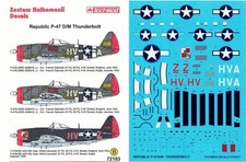 Techmod 172 P-47d P-47m Thunderbolt Bubbletop 61st Fs 8th Af Uk 194445 Decals