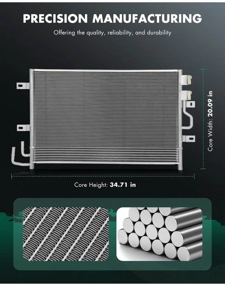 Condensador de aire acondicionado SCITOO para Ford Flex 2010-2019 y Lincoln MKT 2010-2019 OE 3942 Foto 2 de 4