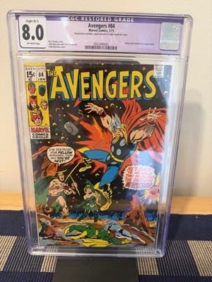 The Avengers #84, CGC 8.0, 1/71, Restored Grade, John Buscema Cover, Marvel