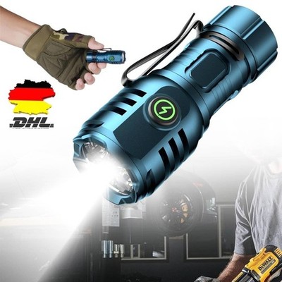 Taschenlampe LED Aufladbar Extrem Hell Taschenlampen Handlampe 8-Modi Flashlight