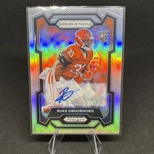 2024 Panini Prizm Draft Picks Rookie Silver Auto Ruke Orhorhoro #148