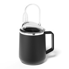 Stainless Steel Sippy Cup with Straw, 15oz Adult Sippy Cup for Elderly Spill ...