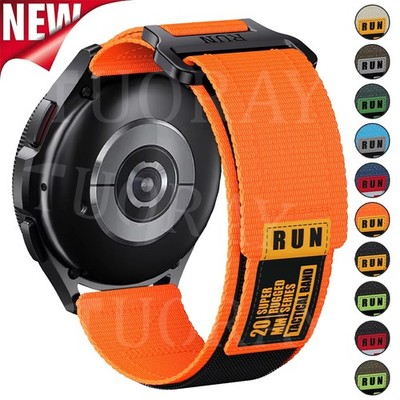 Für Samsung Galaxy Watch 3 4 5 Pro 6 7 40/44mm 45/46/47mm Active 2 Nylon Armband