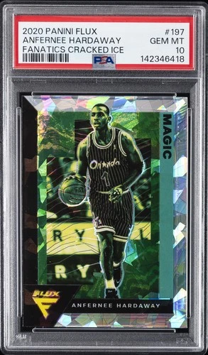 2020 PANINI FLUX FANATICS CRACKED ICE #197 ANFERNEE HARDAWAY PSA 10