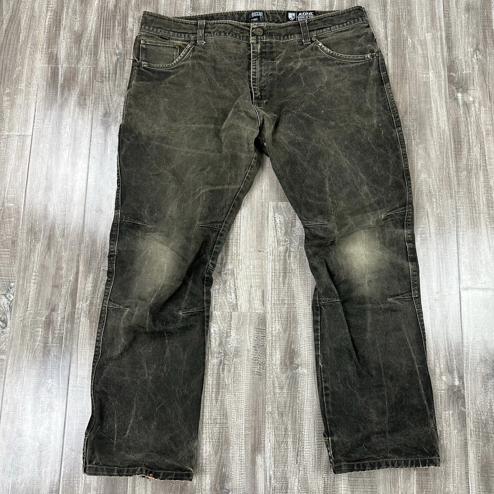Kuhl Ryder Lean Pants Mens 40x30 Patina Dye Brown Marble Faded Gorpcore Hiking