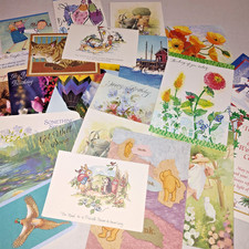 VTG Greeting Cards w/ Envelopes Mixed Themes Birthday Get Well Lot of 25
