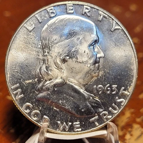Choice Unc 1963-D Franklin Half Dollar BU