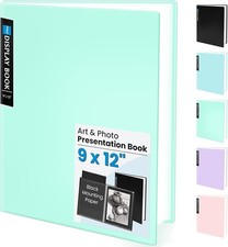 Binder W/ Plastic Sleeves 30-Pocket Displays 60 Pages 9x12 Presentation Folders