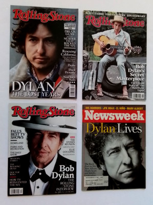4  VINTAGE ''BOB DYLAN'' MAGAZINES '' ROLLING STONE 2012-13-14; NEWSWEEK 1997 MUSIC