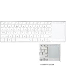 Rii Wireless Keyboard Trackpad Dual Mode Bluetooth 2.4GHz Android TV PC White UK