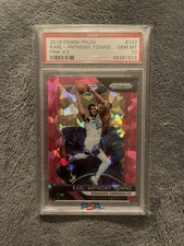 2018-19 Panini Prizm Karl-Anthony Towns #107 Pink Ice PSA 10 Timberwolves