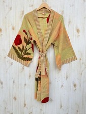 Cotton Patchwork Handmade Kimono Beachwear,Bathrobe,Summerwear,Bridemaid,Comfy
