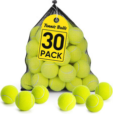 30 Pack Tennis Balls, High Elasticity Tennis Balls Bulk, Comes with a Portable M