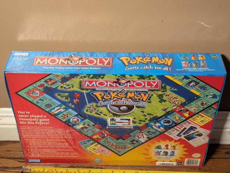 NEW Pokemon Collector's Edition Monopoly Board Game 1999 FACTORY SEALED - Image 3 of 4