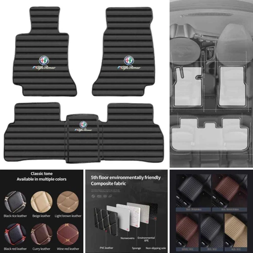 For Alfa Romeo Giulia-Stelvio All Models Car Floor Mats Custom Auto Carpets - Picture 34 of 39