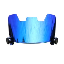 REVO BLUE Full Size Football Helmet Eye Shield Visor Youth/Adult PLUS CLIPS