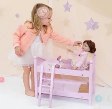 Olivia's Little World - Twinkle Stars Princess 18" Doll Double Bunk Bed