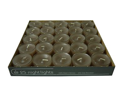 100 Teelichter Acryl Cup Grau Stein Nightlights 8 Std Brennd transparente Hülle
