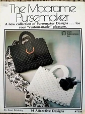 Craft Pub 7228 MACRAME PURSEMAKER 1977 24pg 14 designs Rose Brinkley