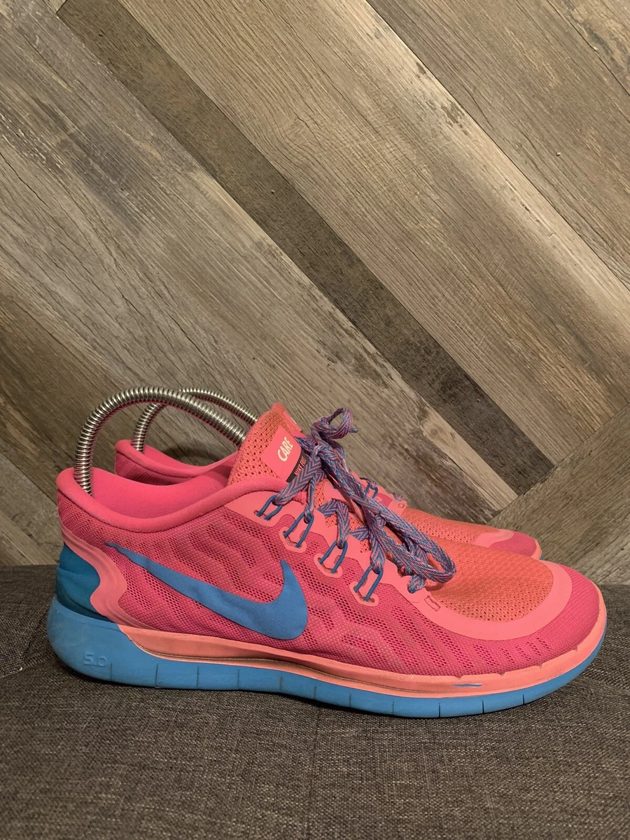 Nike Free 2015 5.0 Womans Size 10.5 Pink Blue Nike ID 776589 991