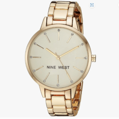 Nine West Crystal Accented Gold Watch | eBay display picture 2