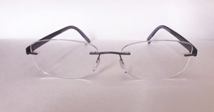 rimless designer eyeglass frames