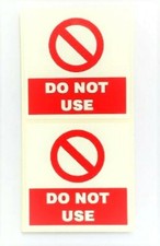 10 x Do not use labels 72mm x73mm Vinyl sticker signs Free P&P social distancing