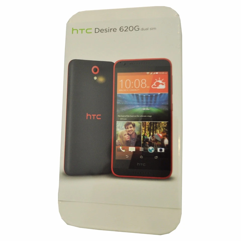 BNIB HTC Desire 620G Dual-SIM 8GB Matte Grey/Orange Trim Factory Unlocked 3G GSM - Image 4 of 4