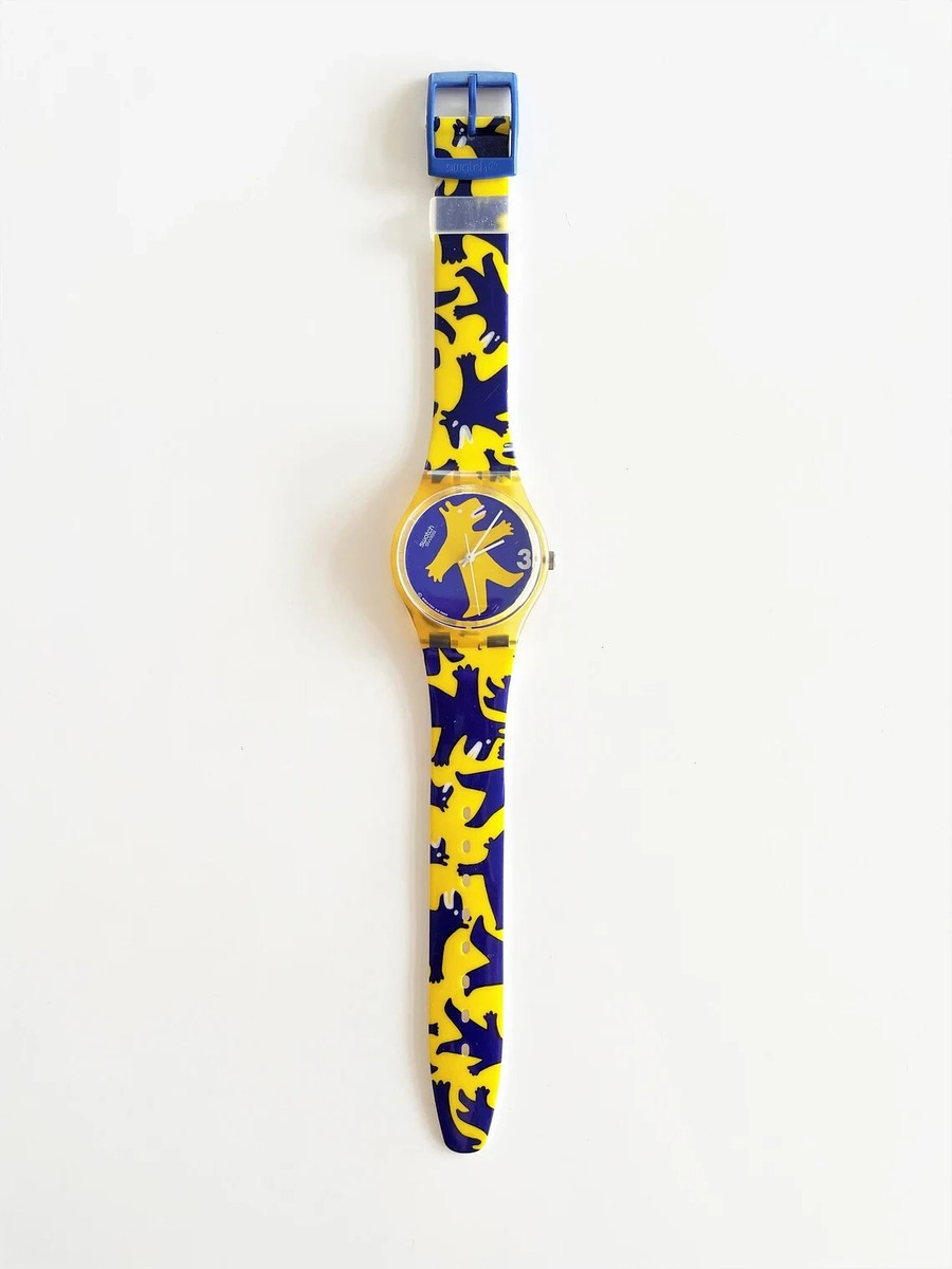 s757 SWATCH Watch GJ112 BESTIONE BEAR Autographed by Artist 