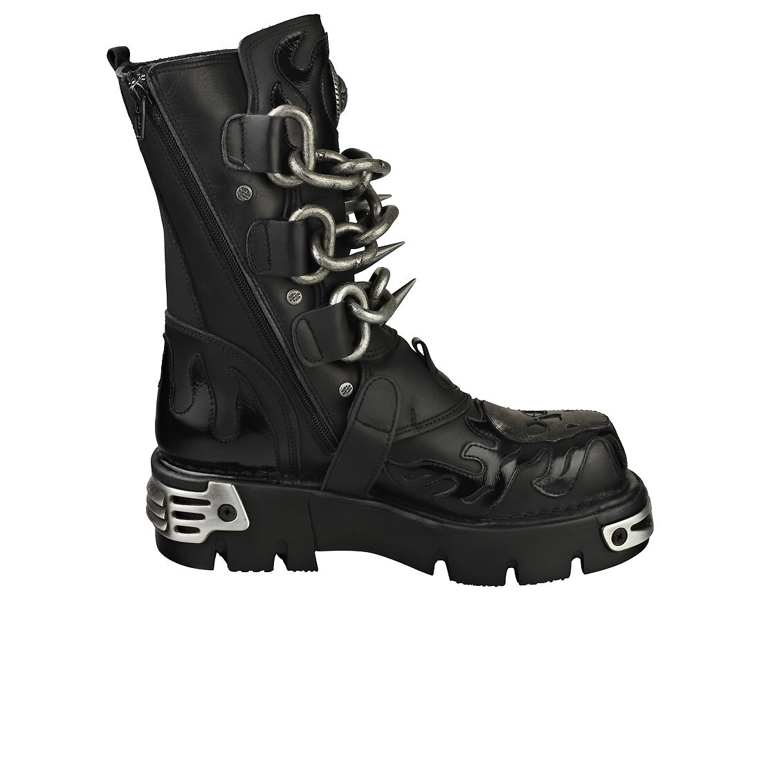 New Rock M-727-s5 Unisex Black Platform Boots - 8.5 US | eBay