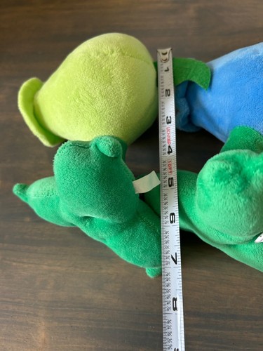 2 Plants Vs Zombies Peashooter Plush Stuffed Toys 7" Green and Blue Made in Chin - Picture 6 of 6