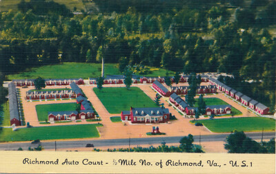 #ad Richmond Auto Court Richmond Virginia 1957 vintage posted $4.88