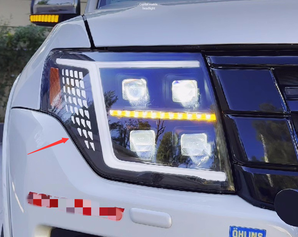 ABS Plastic Exterior Front LED laser lens headlight For Mitsubishi