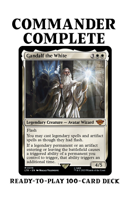 Gandalf the White LotR DOUBLE TRIGGERS Magic MTG Custom Commander Deck |  eBay